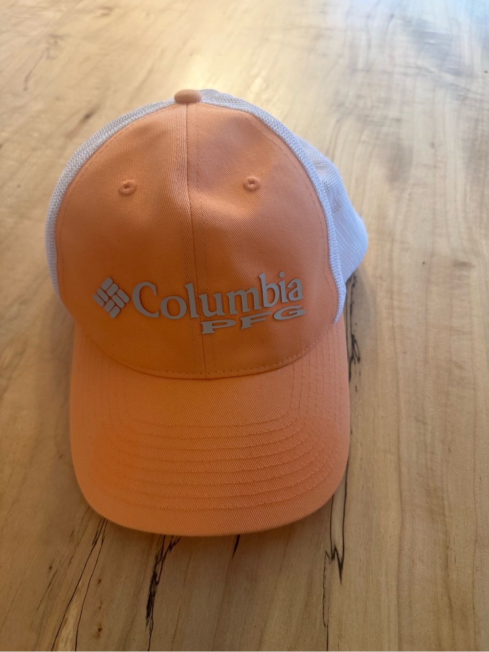 Columbia PFG Orange & White Mesh Hat
